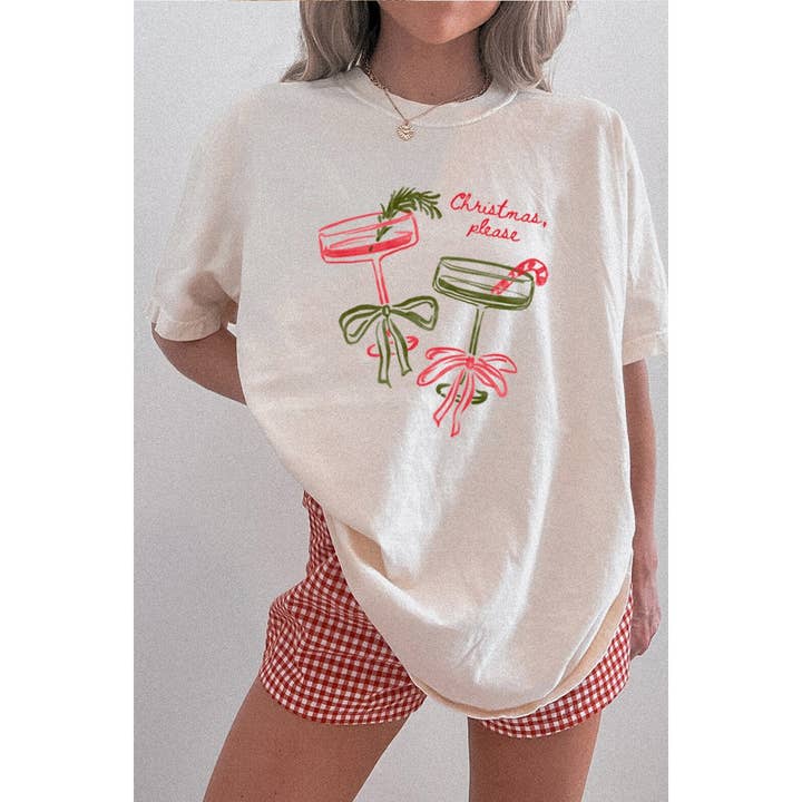 JUL SNÄLLA VINTAGE GRAFISK ÖVERSTOR T-SHIRT för wholesale av Illustrated Society