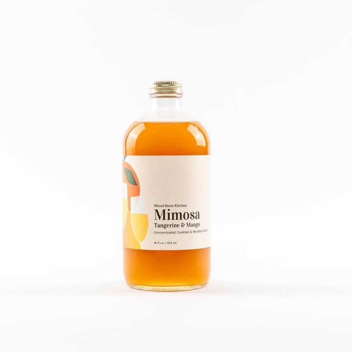 Wood Stove Kitchen - Wholesale Cocktail Mix/Syrup - Mimosa Mixer w/ Tangerine & Mango for Cocktails and Mocktails, 16 fl oz