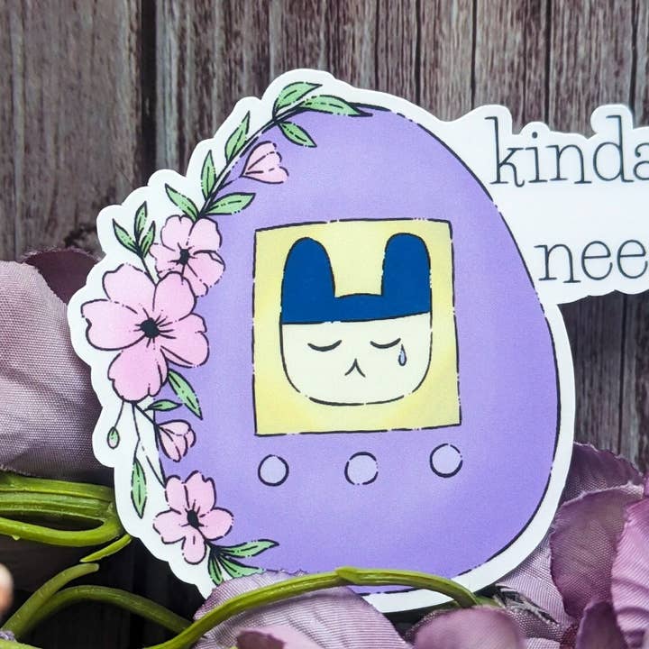 Autocolante de Dispositivo de Jogo Tamagotchi Fofo - Um Pouco Carente por atacado de Witchbriar Cottage