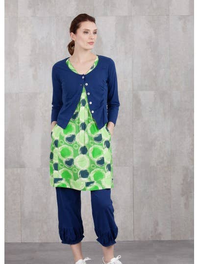 VESTIDO AZUL VERDE-ESTAMPADO-612/72 para venta al por mayor de NID D'ABEILLE