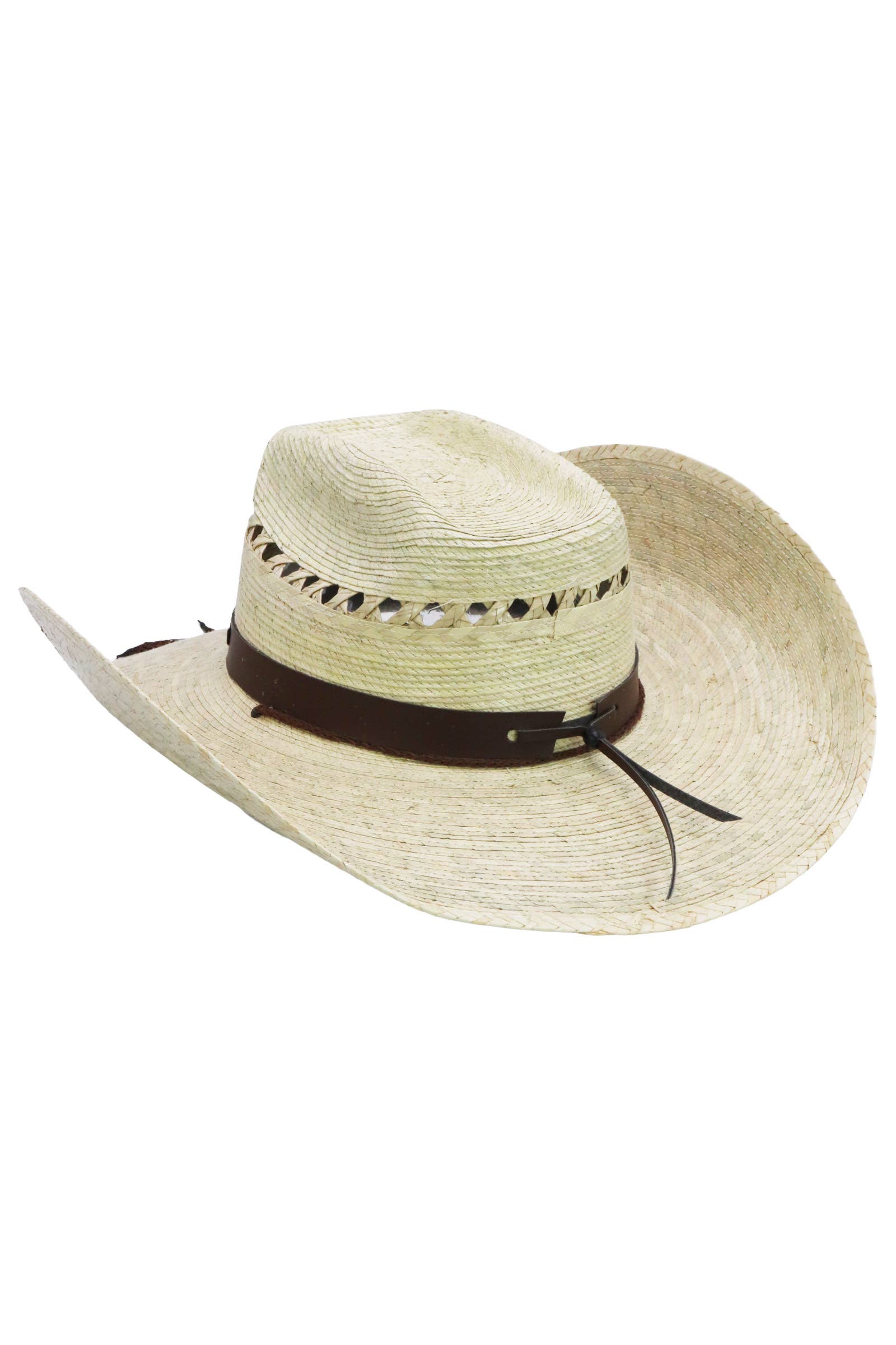 Cap Zone - Venta al por mayor Sombrero cowboy - Mujer - Sombrero Vaquero de Paja con Ventilación Biggs Palm8