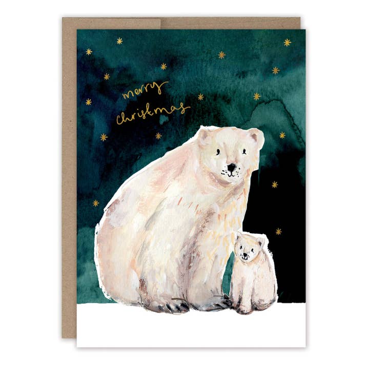 Isbjørne glædelig juleferiekort for engroshandel hos Biely & Shoaf