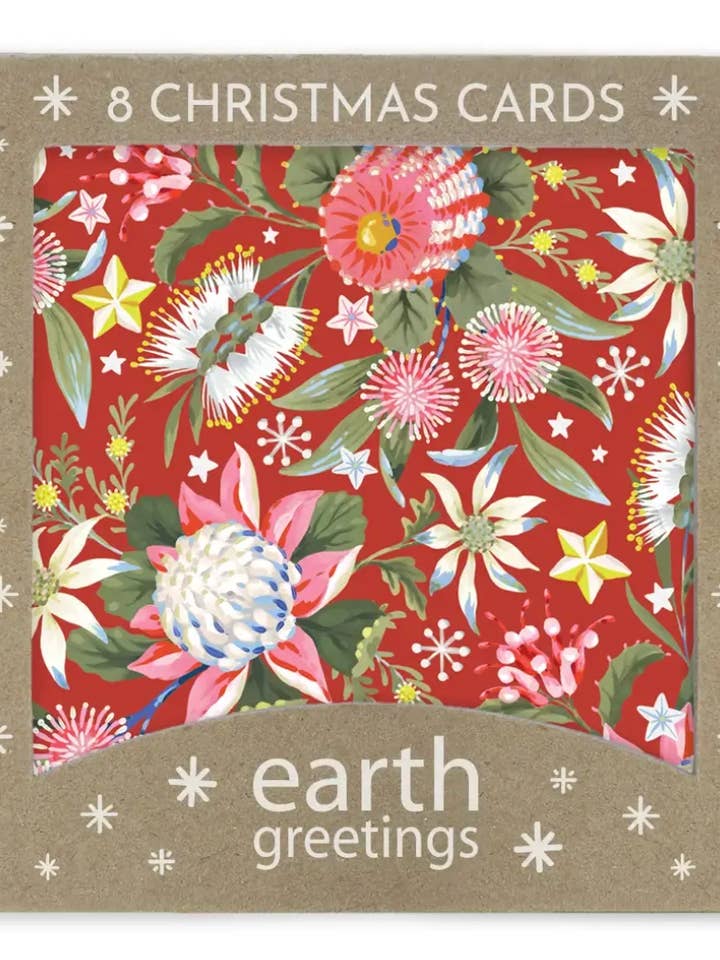 Boxed Christmas Cards (Square) - Christmas Flora for wholesale by Earth Greetings