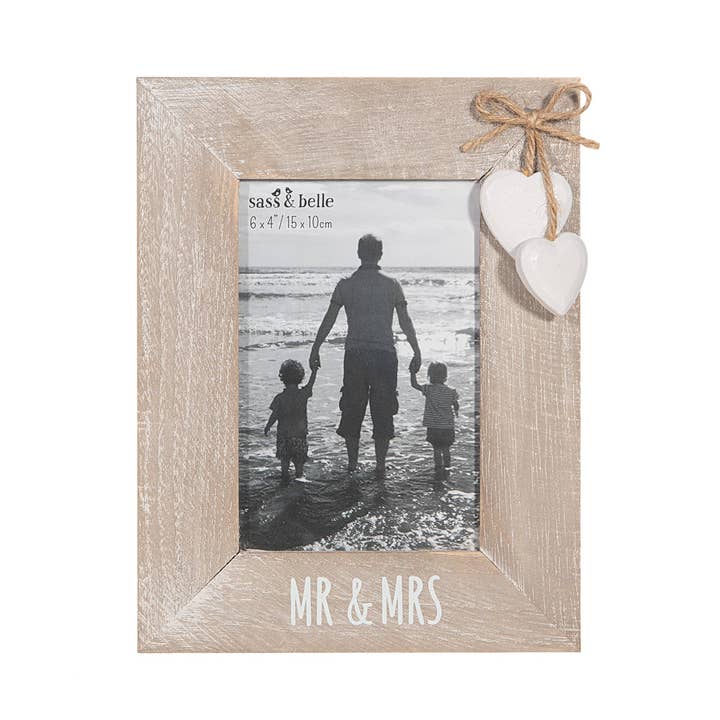 Mr and Mrs Heart Frame for wholesale by Sass & Belle Europe