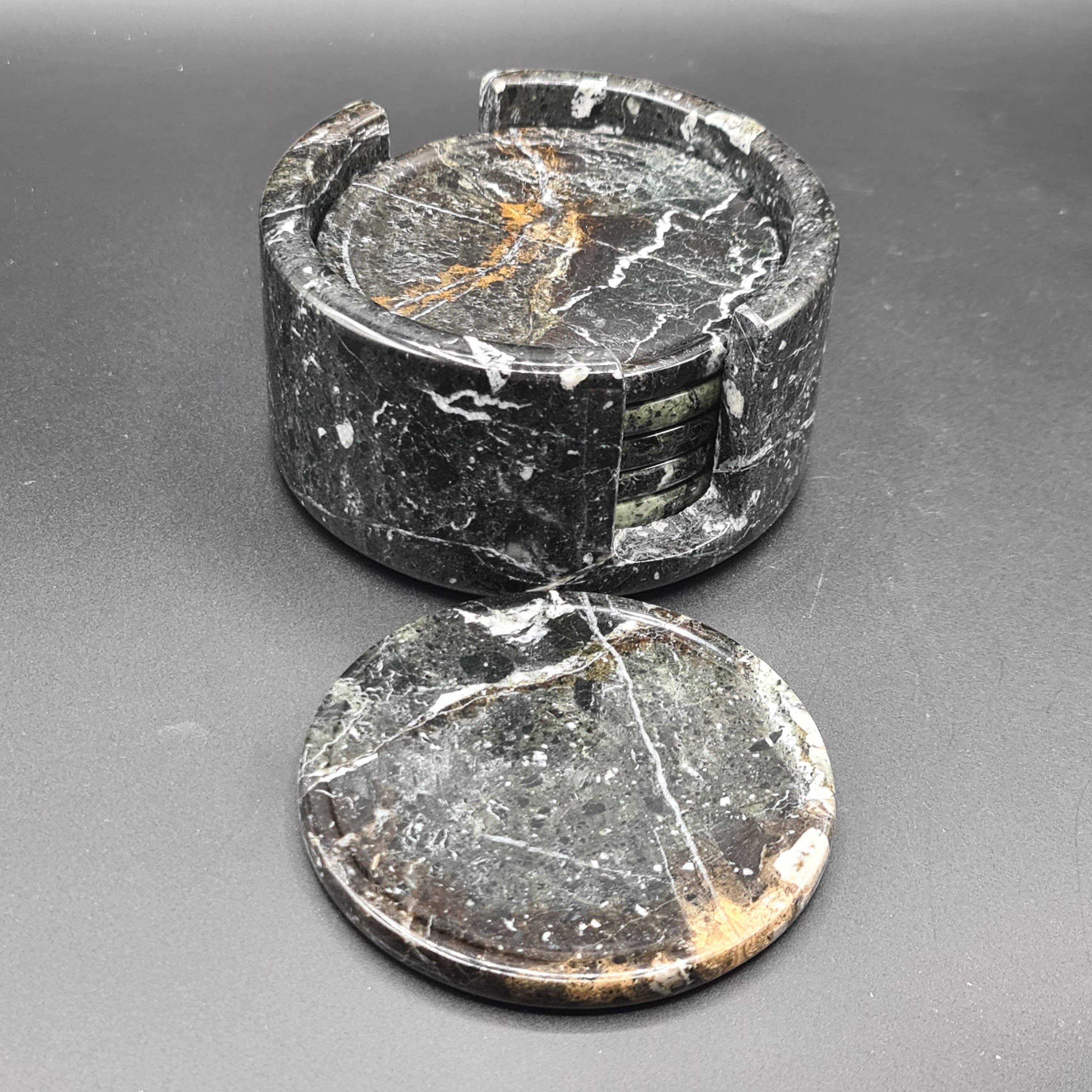 Gemstone Gifts Ltd. – wholesale Coasters – Black Marble (Onyx) Tea Coaster - Set of 64