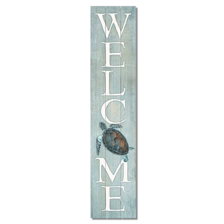 CounterArt/Highland Home/Thirstystone/CoasterStone - Wholesale Sign - "Sea Turtle" Indoor/Outdoor Pallet Wood Welcome Sign