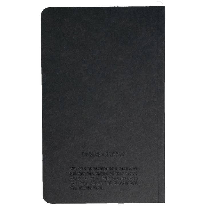 Public-Supply – wholesale Notebook – 5x8" Embossed Notebook - Black