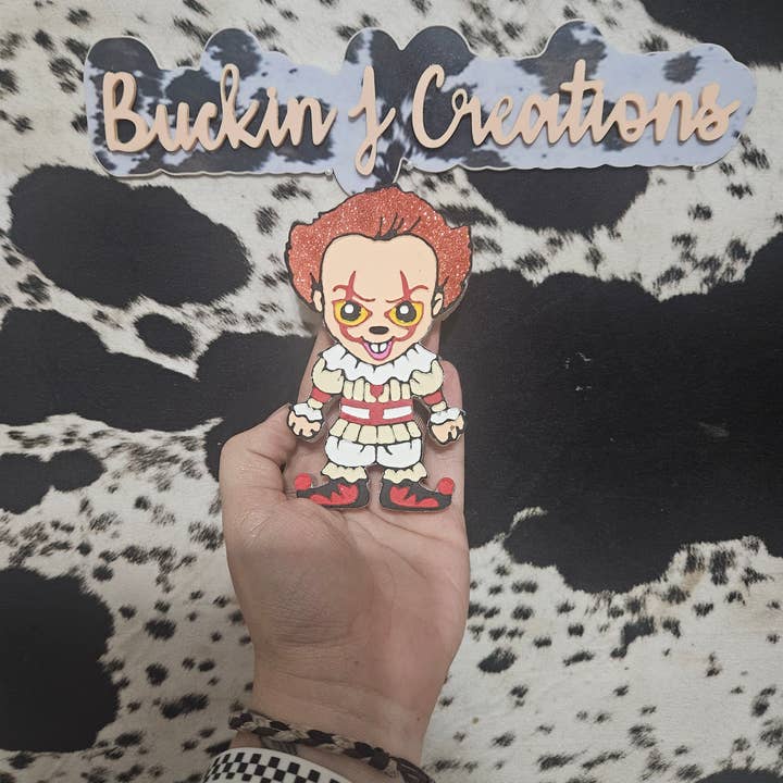 Buckin J Creations - Wholesale Car Freshener - Unisex - Pennywise Halloween Car Air Freshener