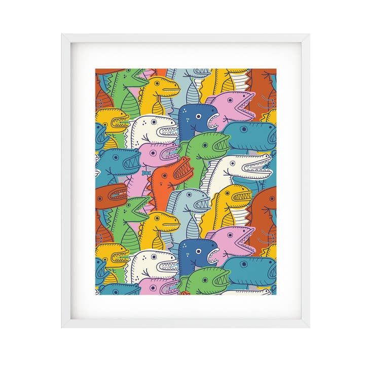 Lizard Party (Estampado) por atacado de A Duck Amuck Gift Shop & Art Studio