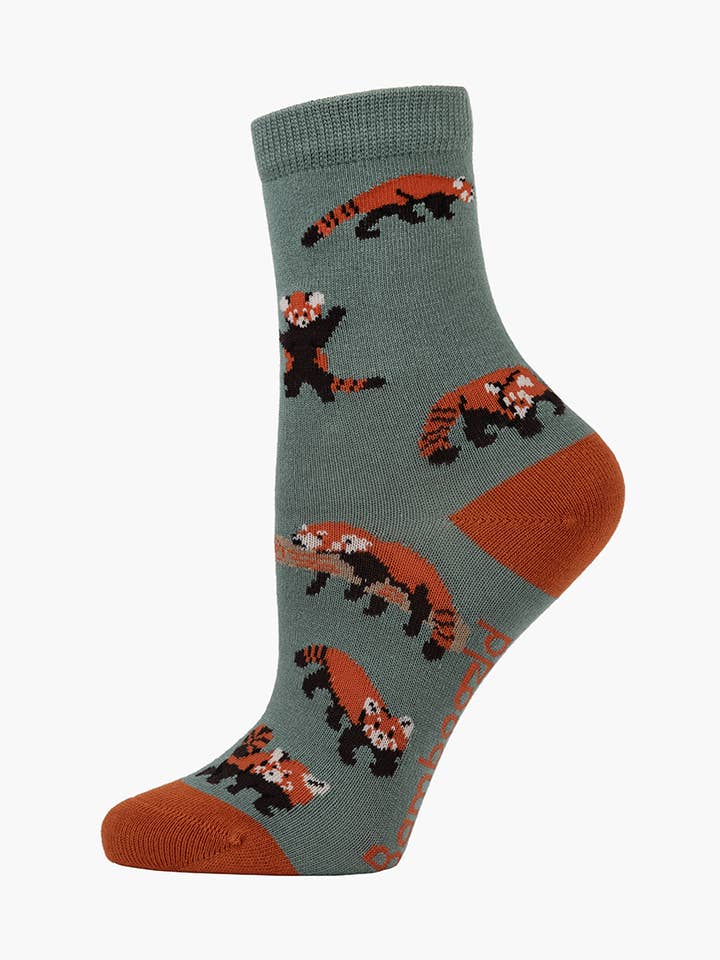 BARN RÖDA PANDOR BAMBUSSTRUMPOR för wholesale av Bamboozld