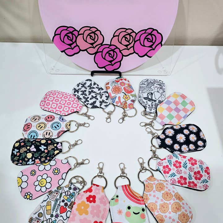 Sweet 'n' Fab Creationz - Wholesale Keychain – Women's - Hand Sanitizer Bottle Holder Keychain2
