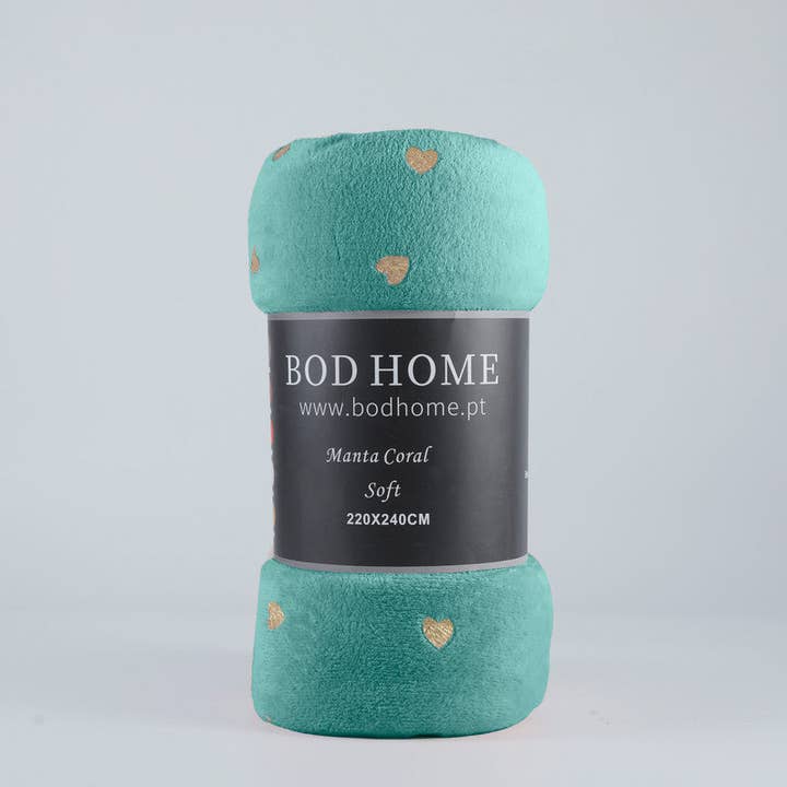 BOD HOME - Venta al por mayor Mantas de sofá - Manta de amor estampada azul turquesa