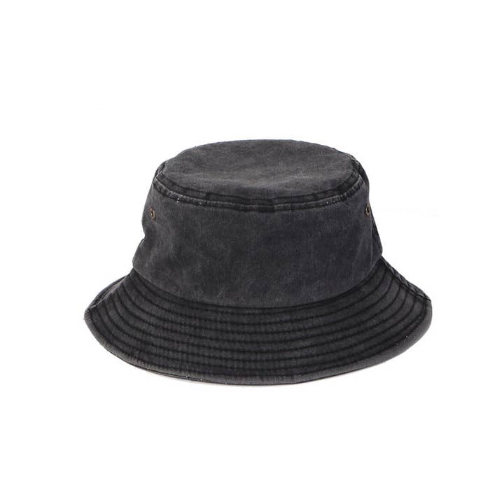 Your Beautiful Boutique - Wholesale Bucket Hat - Women's - Fashion Casual Solid Color Denim Bucket Hat