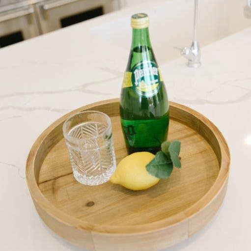Adams & Co. - Wholesale Lazy Susan - 11771 - 16x16x3 wood spin tray ORGANIZE KITCHEN