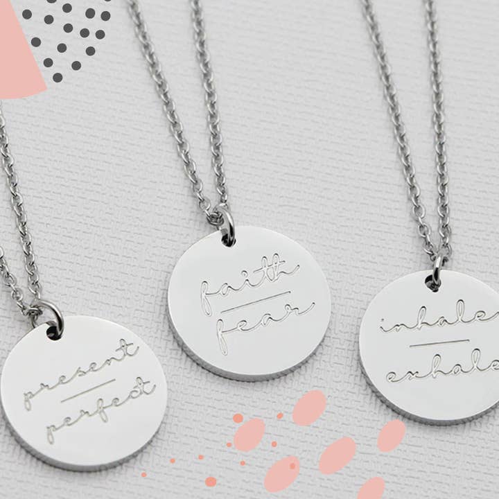 Embellished Whimzy - Wholesale Pendant/Charm Necklace - Gold Disc Necklace5