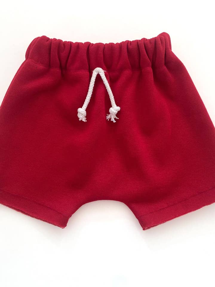 Red Basic Comfort Shorts for wholesale by Brooklyn + Fifth