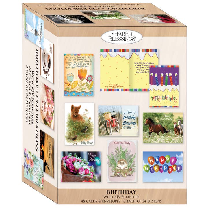 Crown Point Graphics - Wholesale Birthday Card - Celebrations - 48 Assorted Birthday Cards by Shared Blessings54