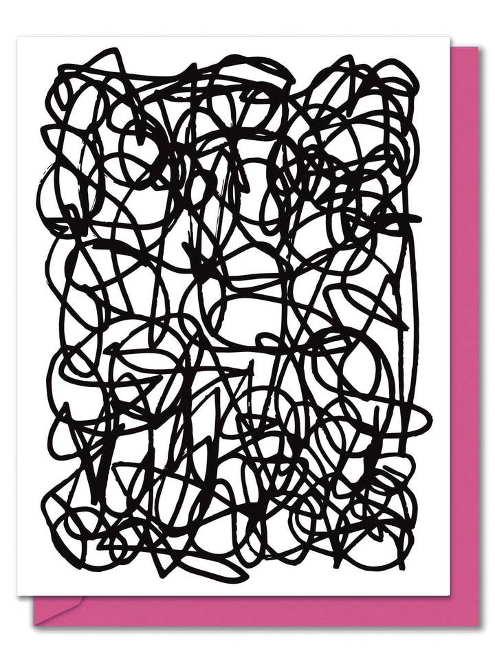Carte Squiggle - Messy Everyday Just Because Thinking of You pour la vente par Mirthos Paper