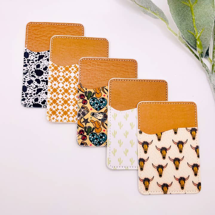MarissaDDesigns - Wholesale Phone Wallet - Women's - Western Pattern Phone Wallet Card Holder , Cowhide Pattern2