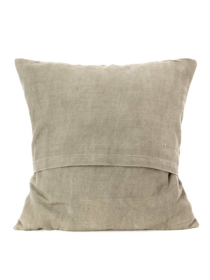 Grey Segou Squares Organic Cotton Pillow Cover for wholesale by Swahili | AFRICAN MODERN
