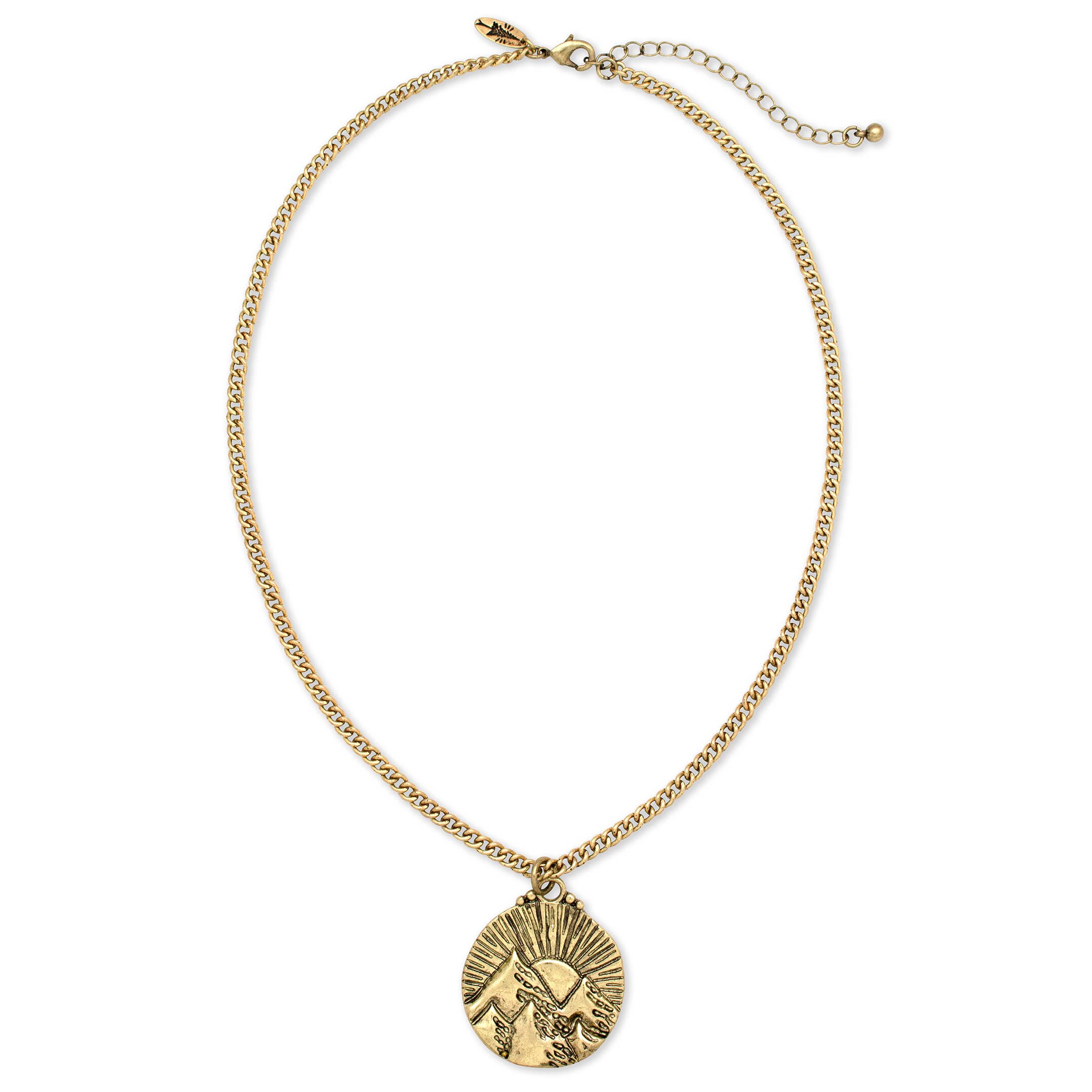 Hiouchi Jewels | Rose & Bolt Grateful Dead Jewelry – wholesale Hänge-/berlockhalsband – Solens Berg Halsband | Guld0