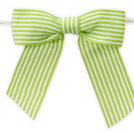 Nashville Wraps - Wholesale Bow - Gift Wrapping - Pre-Tied Striped Grosgrain Gift Bows