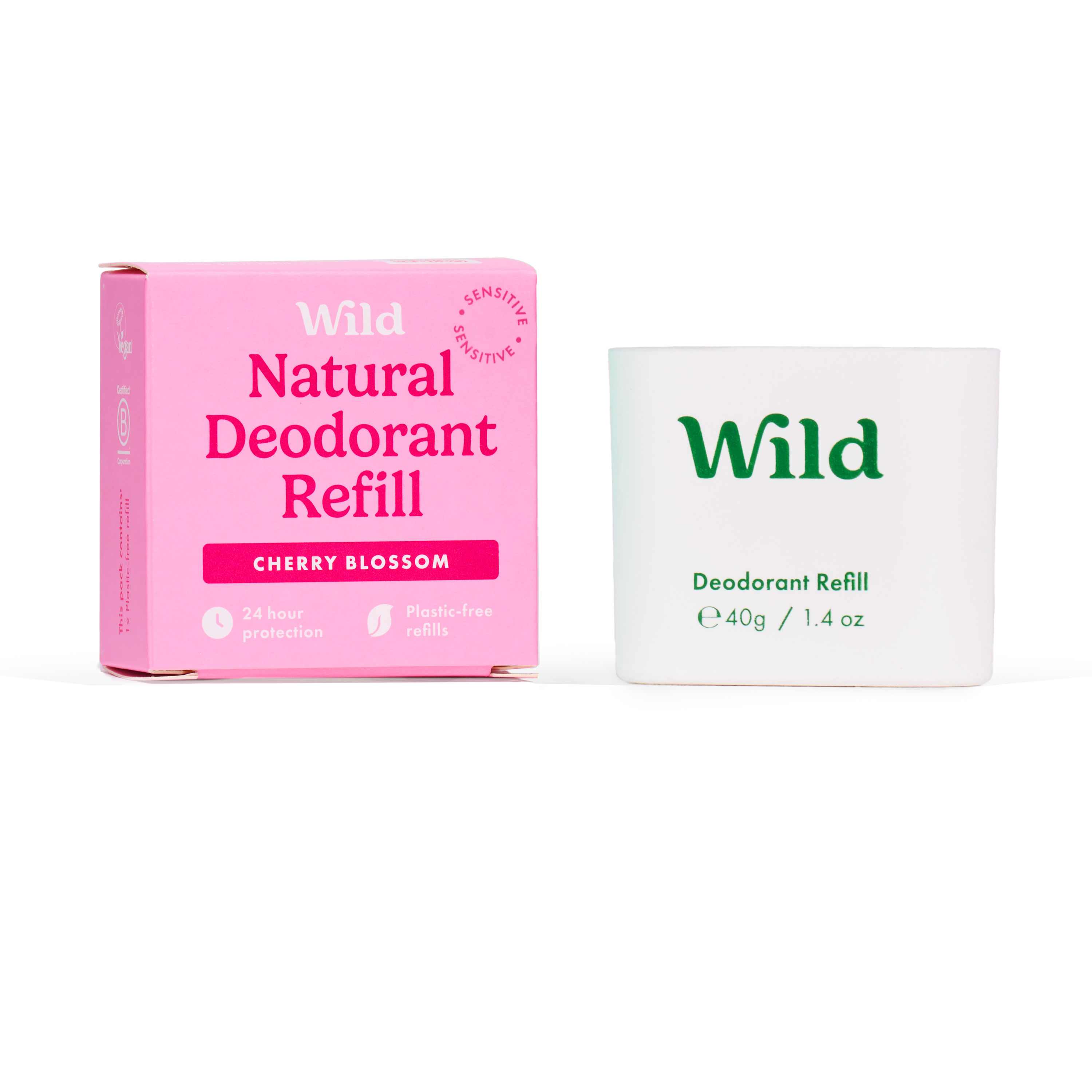 Wild – wholesale Deodorant – Women's – Wild Sensitive Cherry Blossom Deo Refill (8 Pack)1