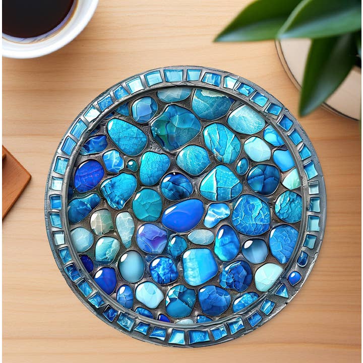 Fernville Creations - Wholesale Coasters - Ceramic Stone-Inspired Coasters with Cork Back & Smooth Top