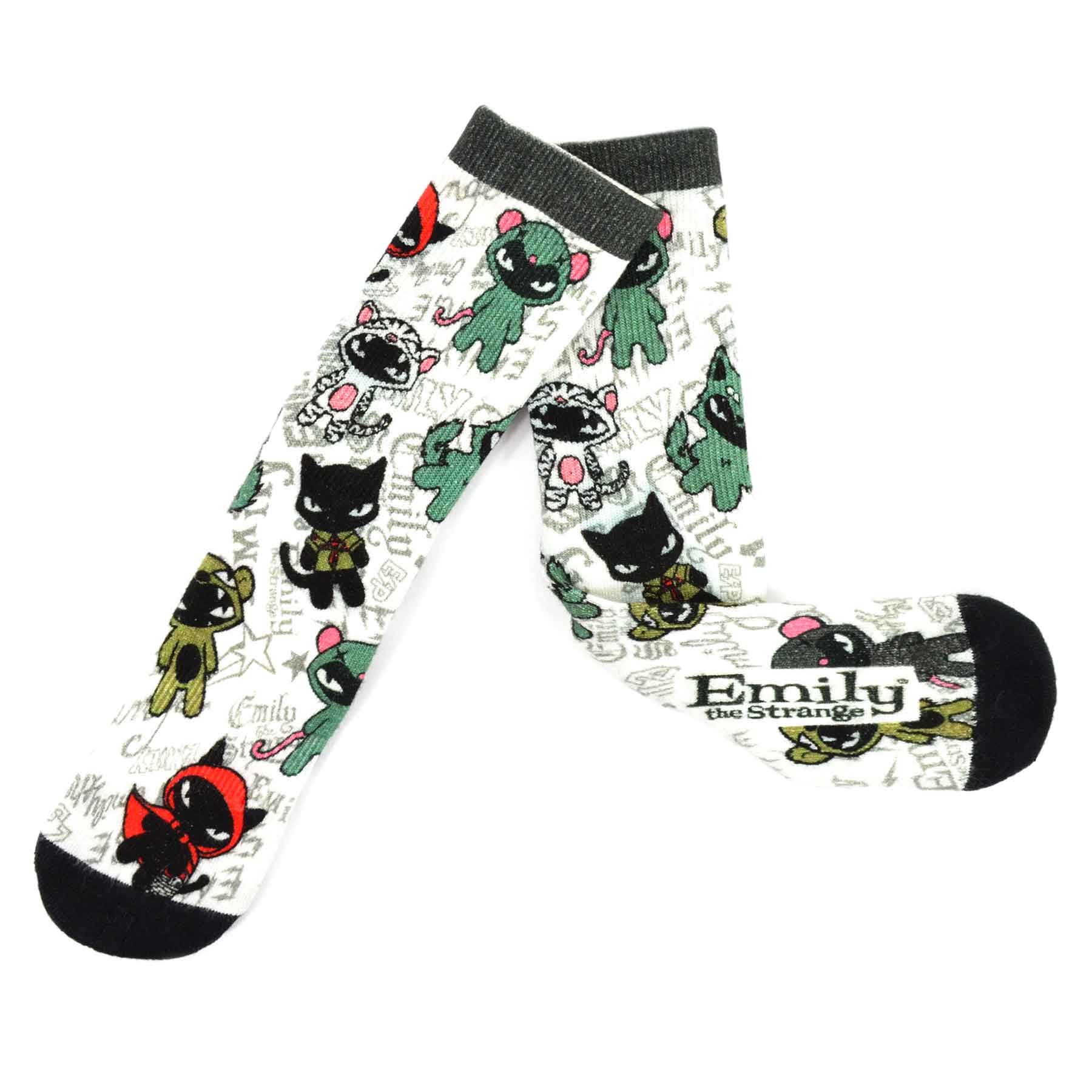 DoodleUS Inc - Wholesale Socks - Women's - Emily the Strange Women Character Printed half Cushion Socks13