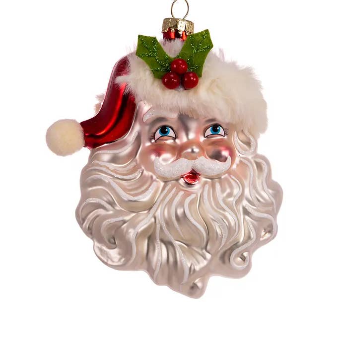 Kurt S. Adler, Inc. - Wholesale Ornament - Glass Santa Head Ornament