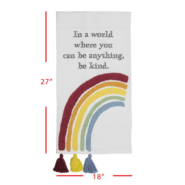 Foreside Home & Garden - Wholesale Tea Towel - Be Kind Rainbow Tea Towel5