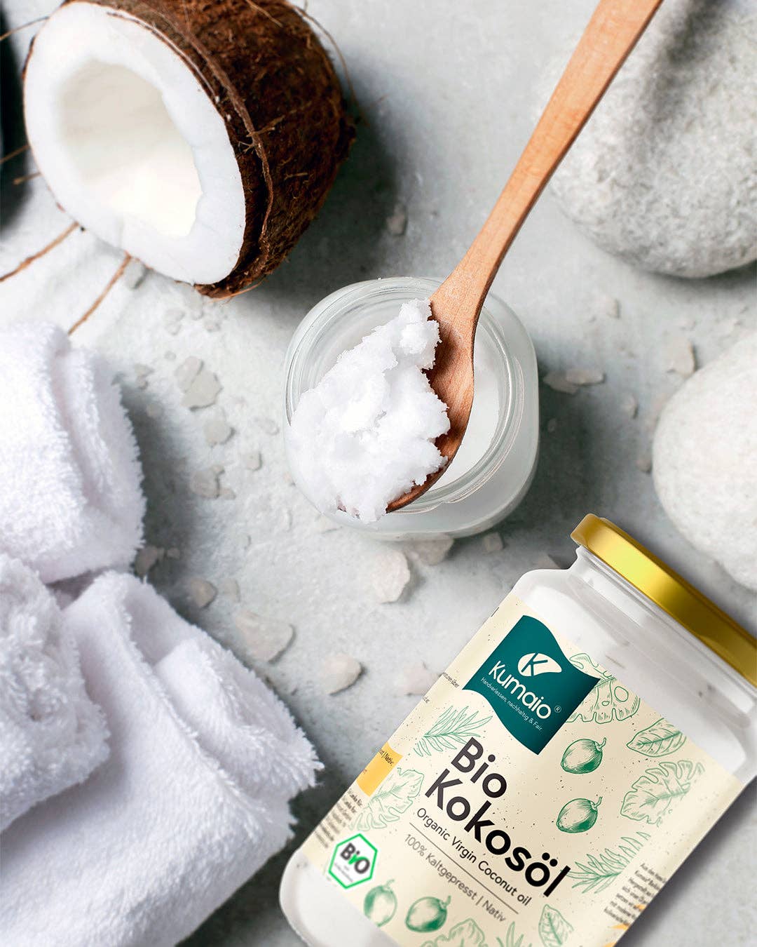 Kumaio® - Wholesale Cooking Oil - Organic virgin coconut oil - 1000 ml1