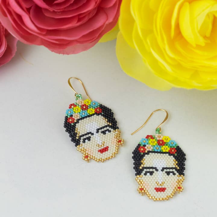 Tulia's Artisan Gallery – wholesale Dangle earrings – Frida Kahlo Earrings