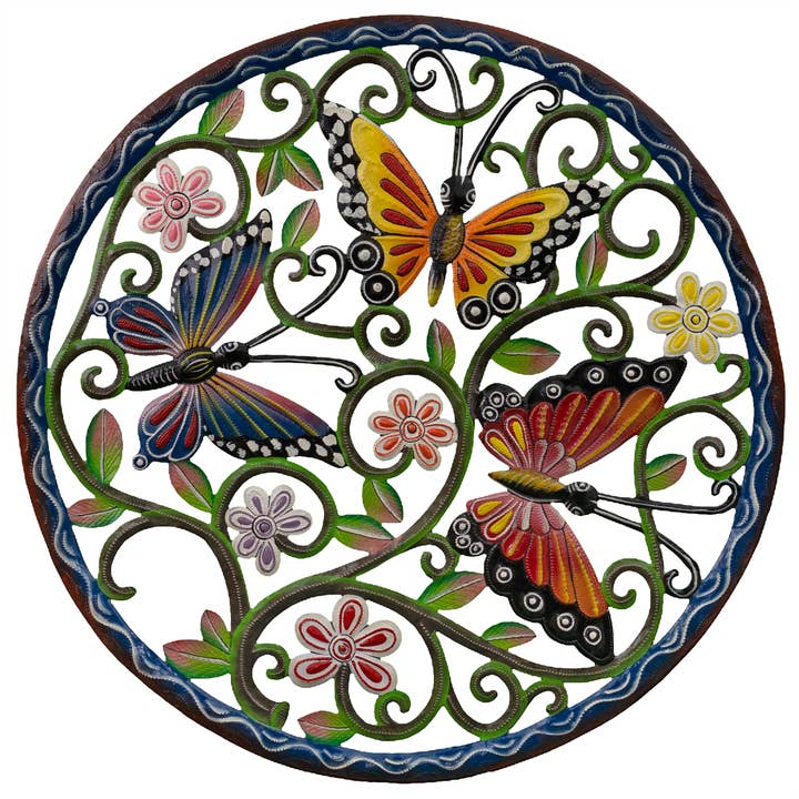 Painted Butterfly Garden for wholesale by Le Primitif Galleries