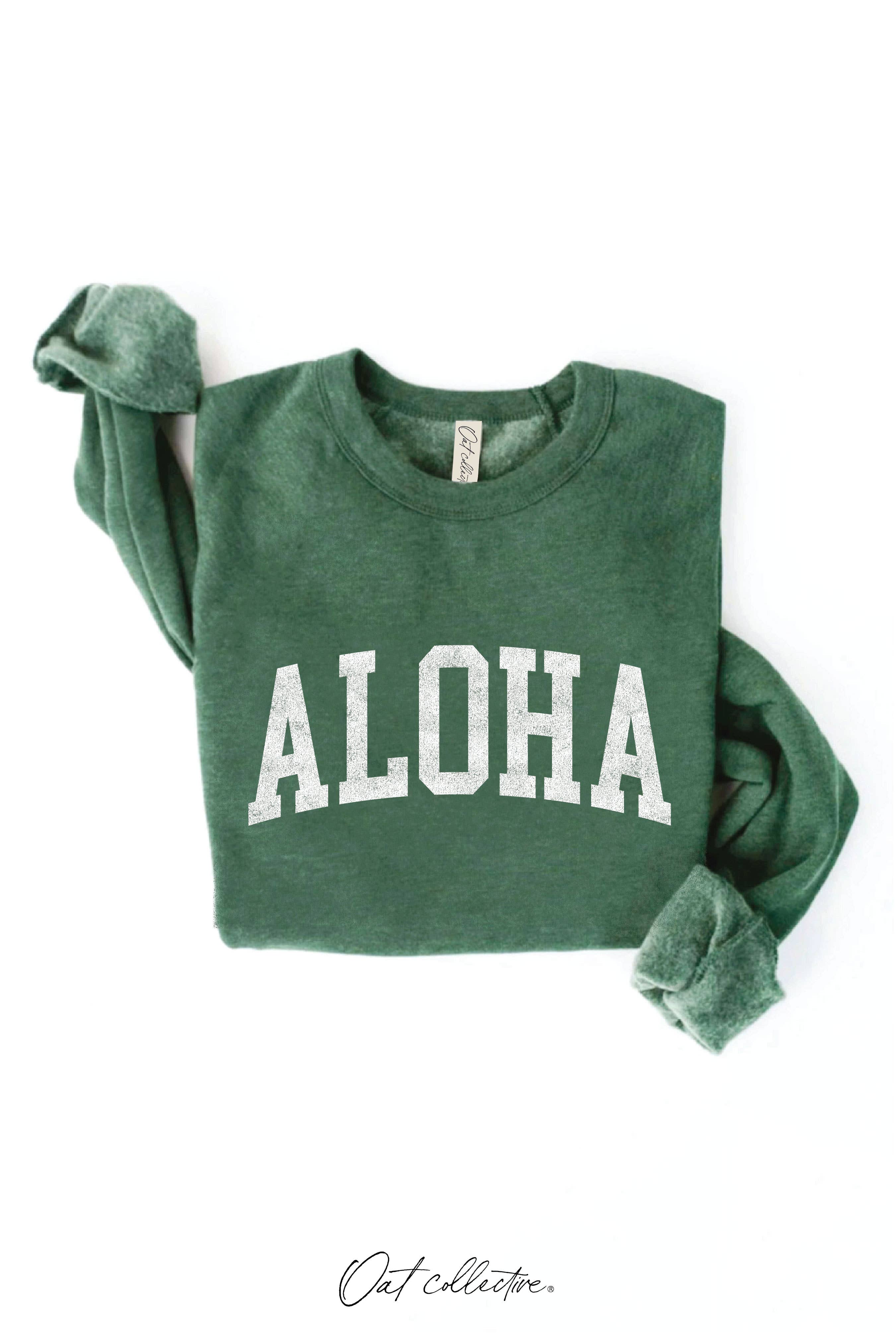 OAT COLLECTIVE – Engroshandel Grafisk Sweatshirt - Dame – ALOHA Grafisk Sweatshirt5
