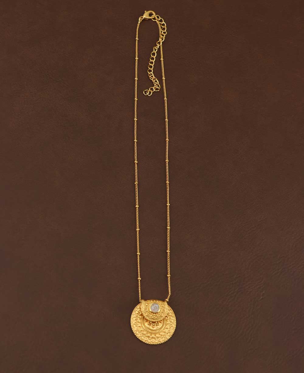 Culture Spot - Wholesale Pendant/Charm Necklace - Inspirational Gold Plated Mandala Necklace with Rainbow Moon3