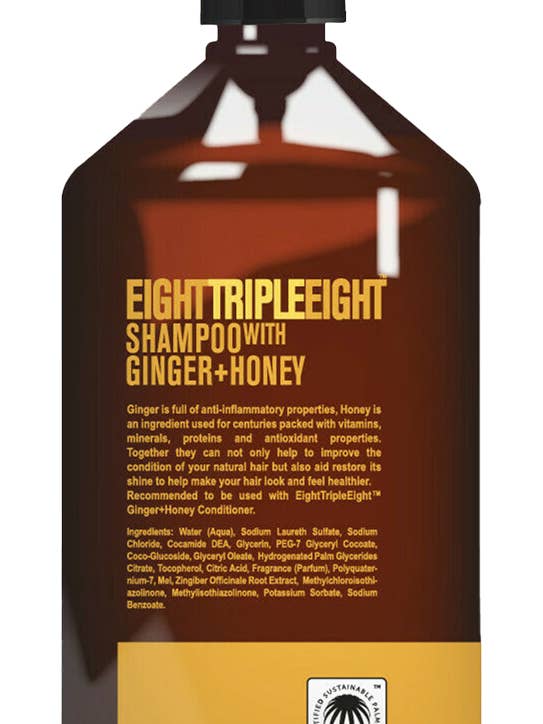 Ginger & Honey Shampoo 1L for wholesale by Eight Triple Eight