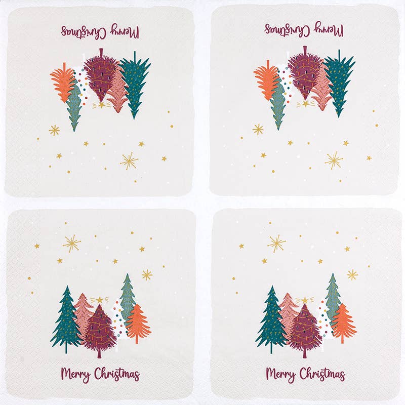 Home Fashion - Carl Dietrich GmbH - Wholesale Disposable Napkin - Lunch napkins Christmas trees with the phrase Merry Christmas2
