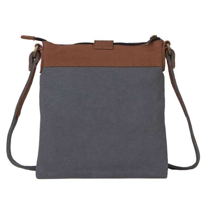 Mona B. - Wholesale Crossbody Bag - Women's - Intermix Up-Cycled Canvas Women's Crossbody Bag - Ash1