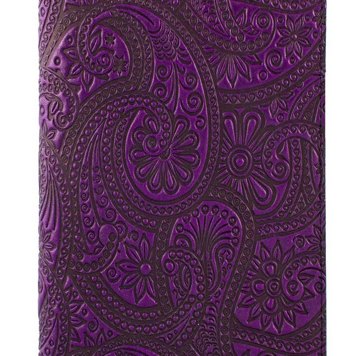 Oberon Design - Wholesale Phone Wallet - Unisex - Large Leather Smartphone Wallet - Paisley