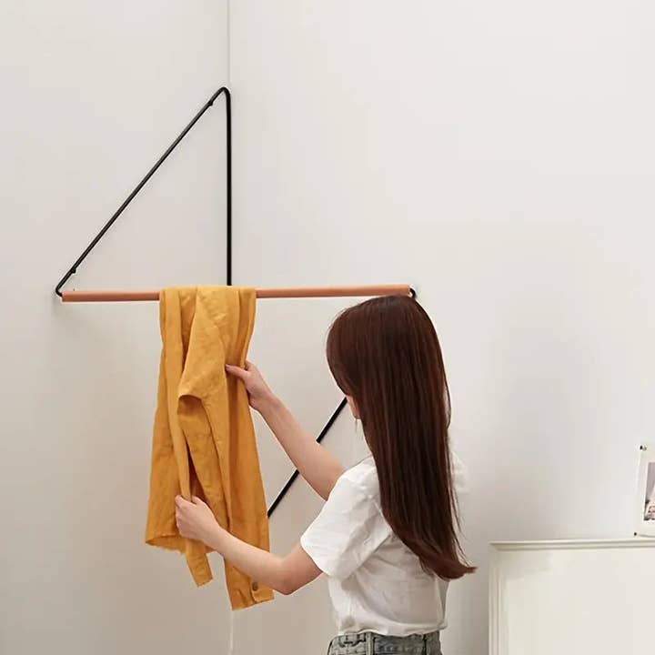 Corner Coat Rack Wall Mount - Modern Metal, Waterproof, Rustproof for wholesale by Huis Van Merken