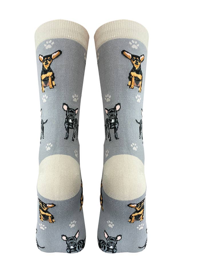 E&S Pets - Wholesale Socks - Unisex - Black Chihuahua - Fun Novelty Dog Socks - Unisex3