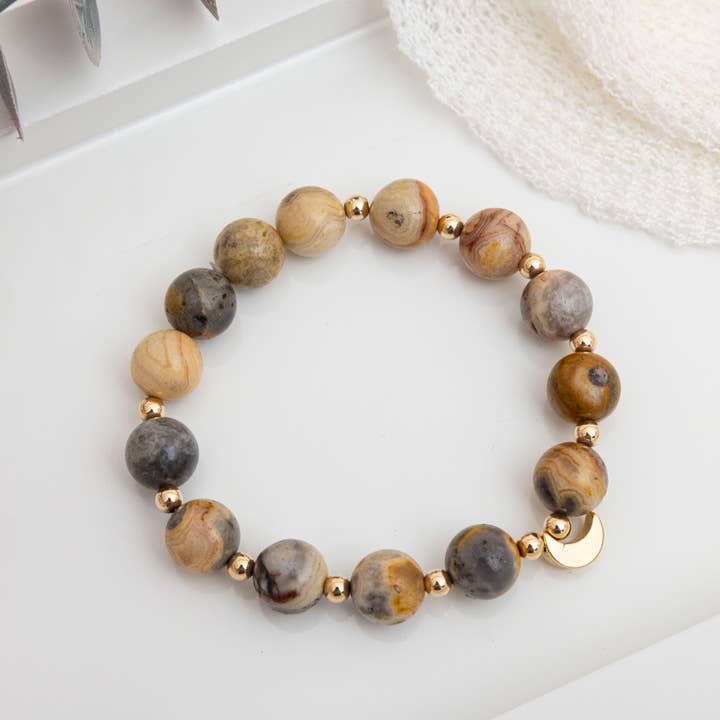 Bracelet d'Agate Crazy Lace for wholesale by Bijoux Lyne Meikle