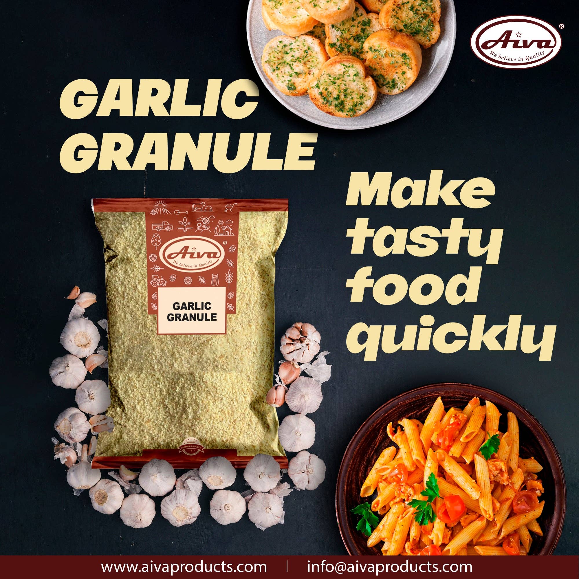Aiva Products - Wholesale Dried Spice - Garlic Granules4