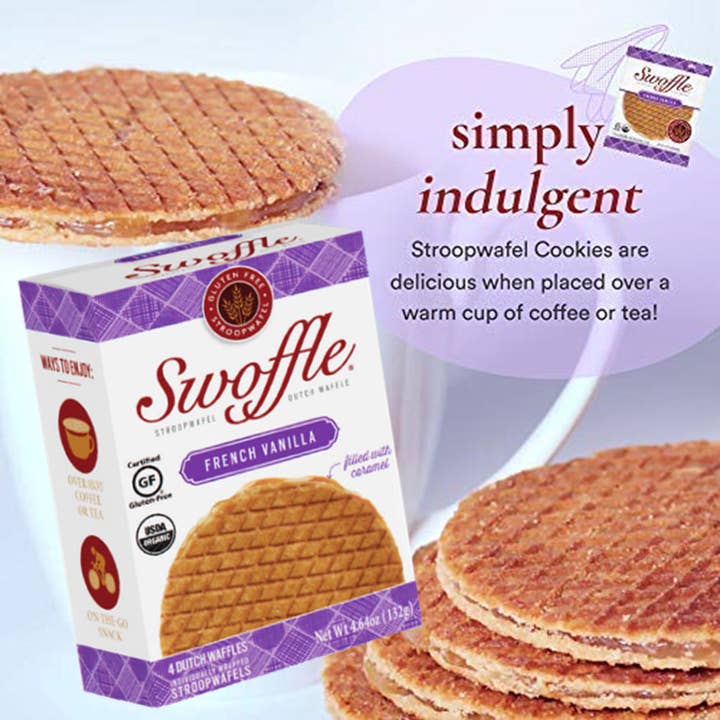 Swoffle - Wholesale Cookie - Swoffle French Vanilla Waffle Cookies 4 Pack Box1
