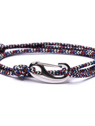 Red, Black & Blue Tactical Cord Bracelet for Men (Silver Cla for wholesale by We Are All Smith