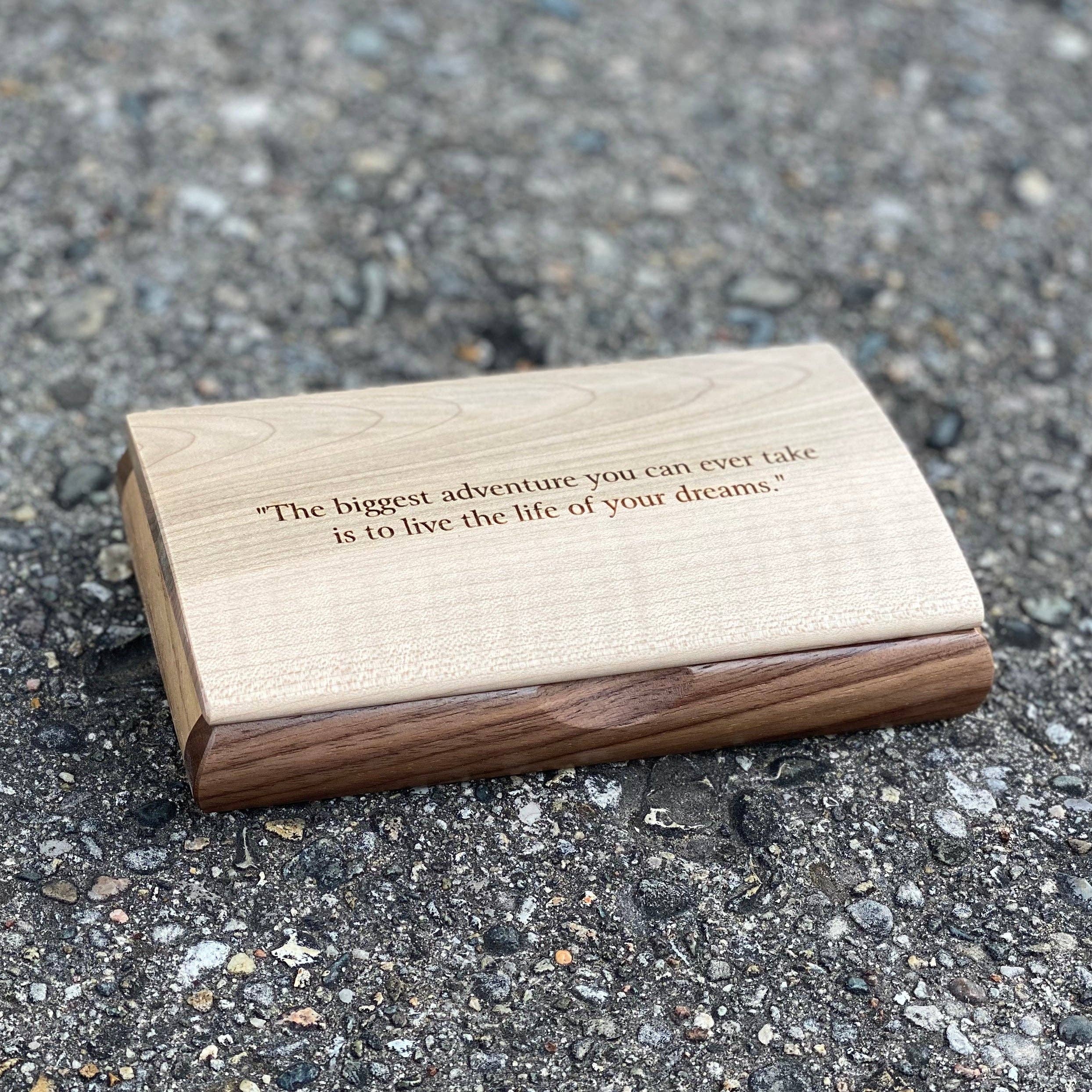 Mikutowski Woodworking - Wholesale Decorative Box - Wooden Possibility Box Engraved with Best Selling Quotes30
