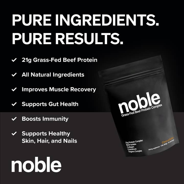 Noble Origins - Wholesale Protein/Superfood Powder - Noble Grass-Fed Beef Protein: Chocolate 5