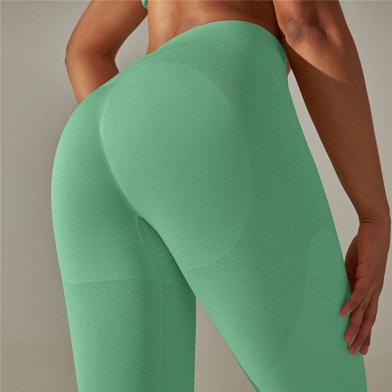 FurDecoration - Wholesale Athletic/Lounge Leggings - Women's - Solid Color Seamless Compression Leggings3