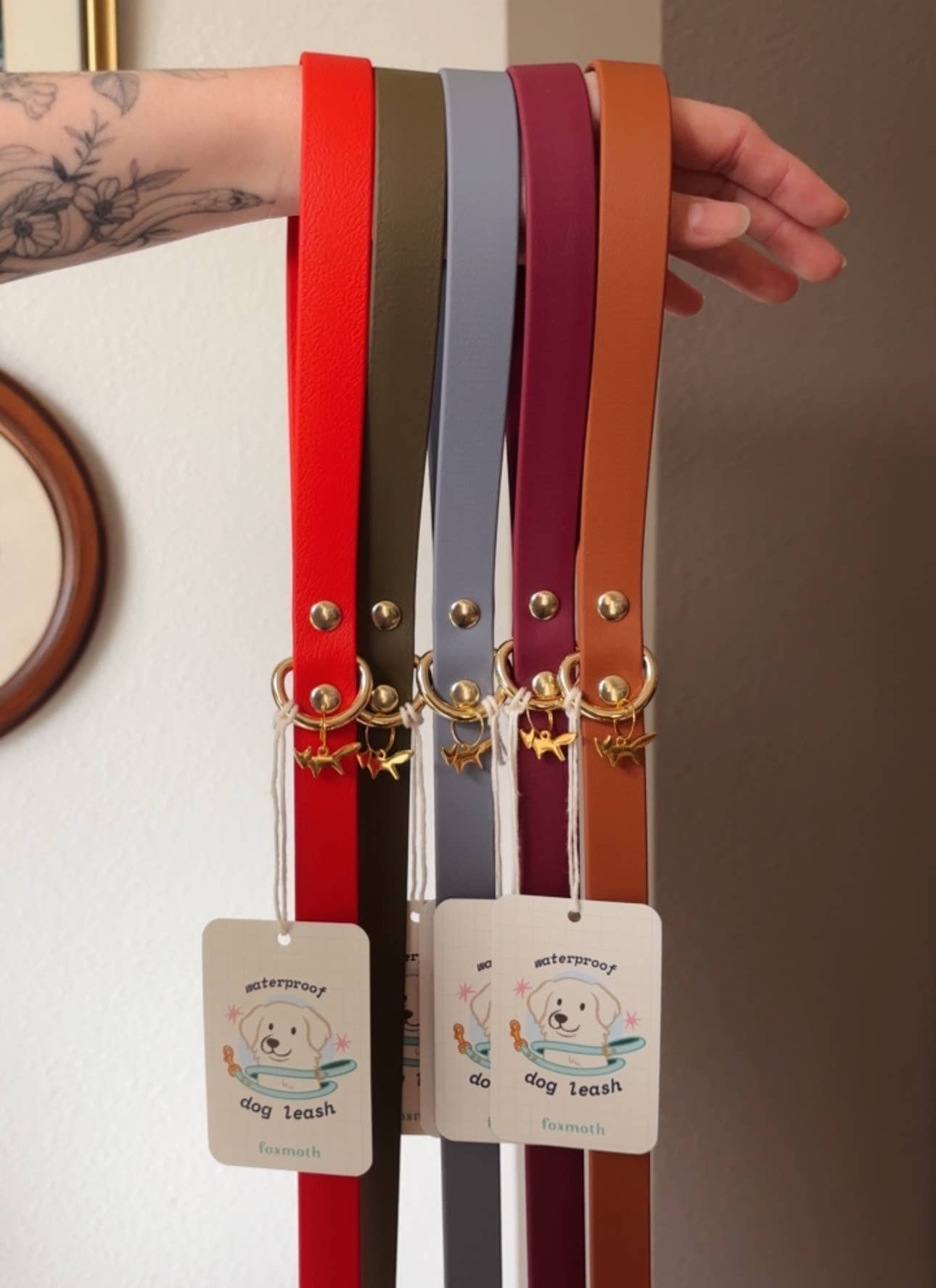 FoxMoth - Venta al por mayor Correa - Perros - Correa para perro moderna e impermeable de Biothane [3/4", más de 17 colores]3